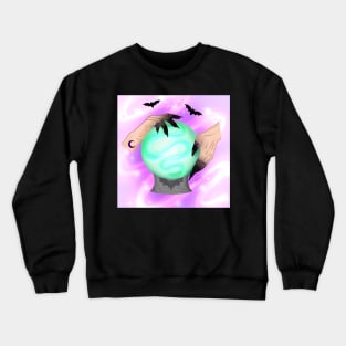 Crystal ball with witch hands Crewneck Sweatshirt
